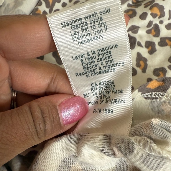 Anthropologie Dolan Left Coast Lucy Leopard Print Tank Brown Size Medium - Picture 7 of 7